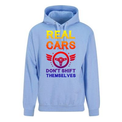 Real Cars Don't Shift Themselves Auto Racing Mechanic Gift Unisex Surf Hoodie