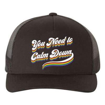 Retro Calm Down Yupoong Adult 5-Panel Trucker Hat