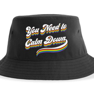 Retro Calm Down Sustainable Bucket Hat