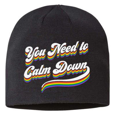 Retro Calm Down Sustainable Beanie