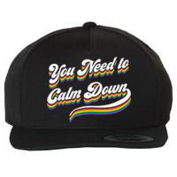 Retro Calm Down Wool Snapback Cap