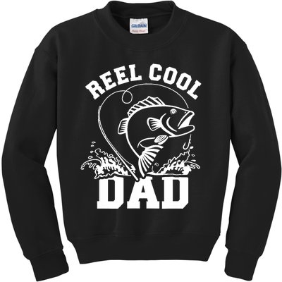 Reel cool dad fishing Kids Sweatshirt