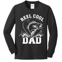 Reel cool dad fishing Kids Long Sleeve Shirt