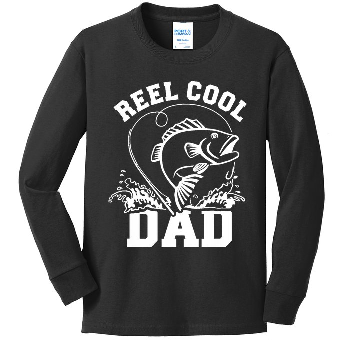 Reel cool dad fishing Kids Long Sleeve Shirt