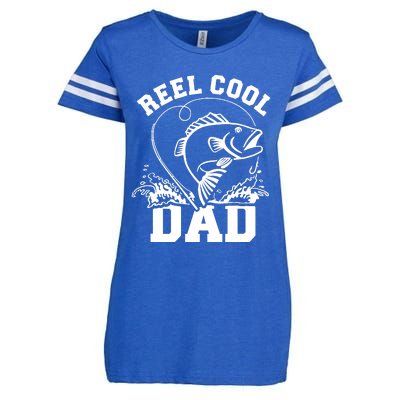 Reel cool dad fishing Enza Ladies Jersey Football T-Shirt