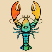 Retro Crawfish Design Louisiana Crayfish Lobster Drawstring Bag