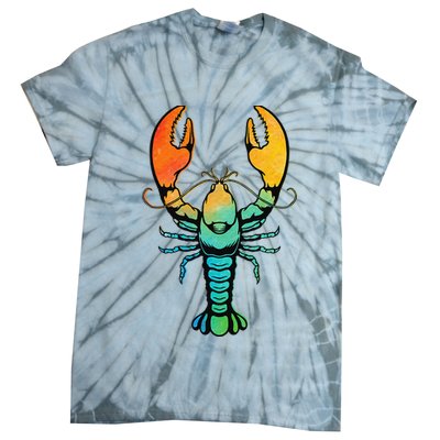 Retro Crawfish Design Louisiana Crayfish Lobster Tie-Dye T-Shirt