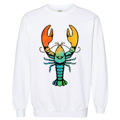 Retro Crawfish Design Louisiana Crayfish Lobster Garment-Dyed Sweatshirt