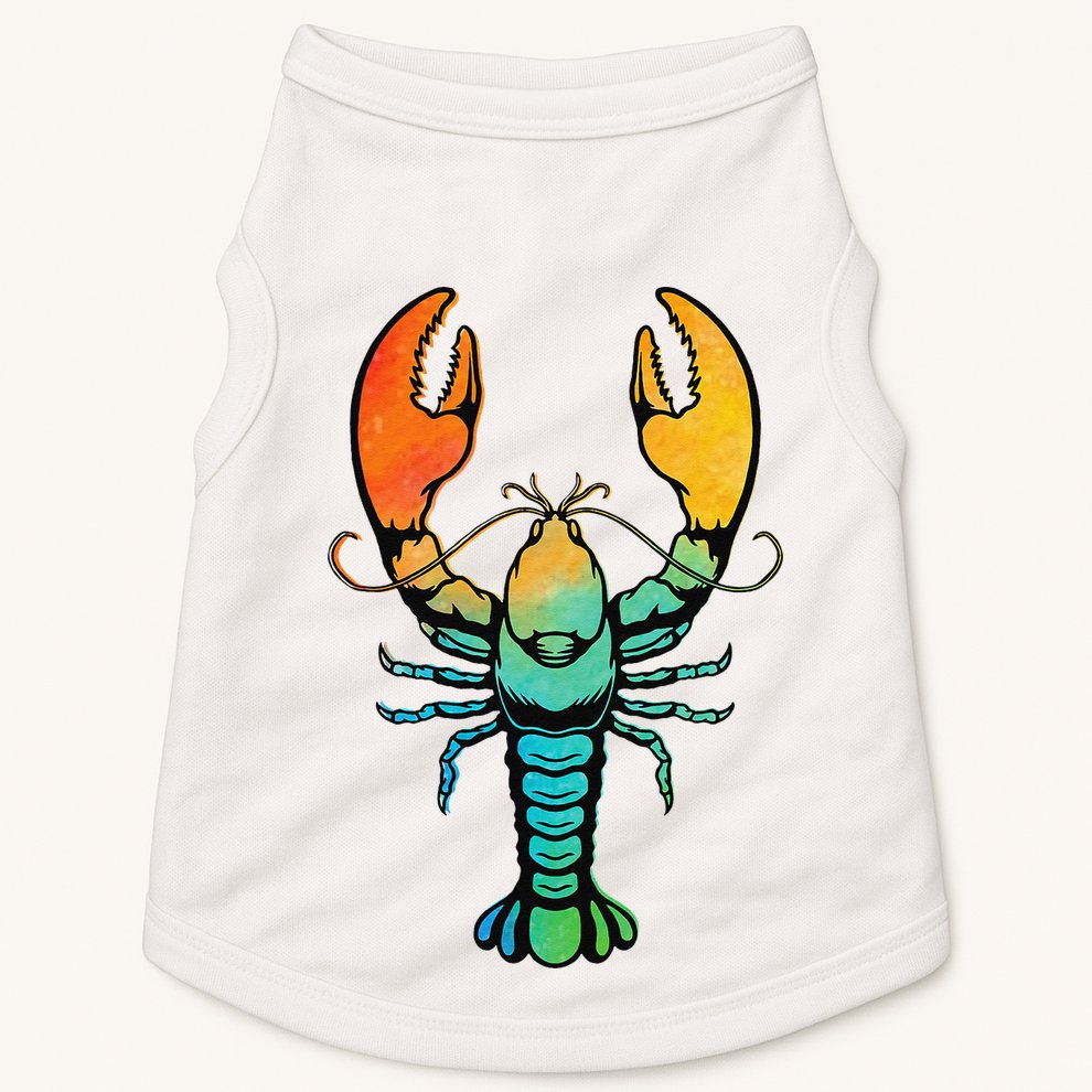 Retro Crawfish Design Louisiana Crayfish Lobster Doggie Tank