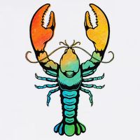 Retro Crawfish Design Louisiana Crayfish Lobster Cooling Performance Crew T-Shirt