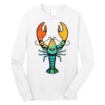 Retro Crawfish Design Louisiana Crayfish Lobster Long Sleeve Shirt