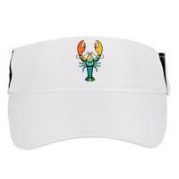 Retro Crawfish Design Louisiana Crayfish Lobster Adult Drive Performance Visor