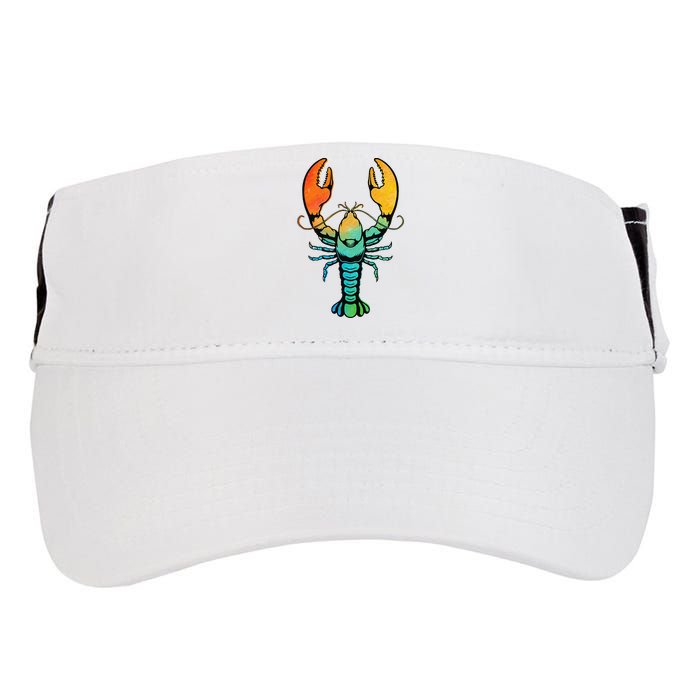 Retro Crawfish Design Louisiana Crayfish Lobster Adult Drive Performance Visor