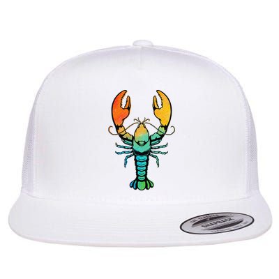 Retro Crawfish Design Louisiana Crayfish Lobster Flatbill Hat