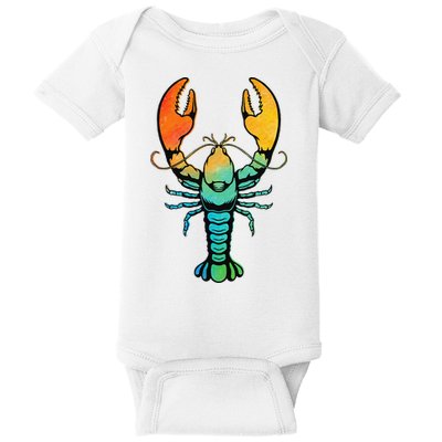 Retro Crawfish Design Louisiana Crayfish Lobster Baby Bodysuit