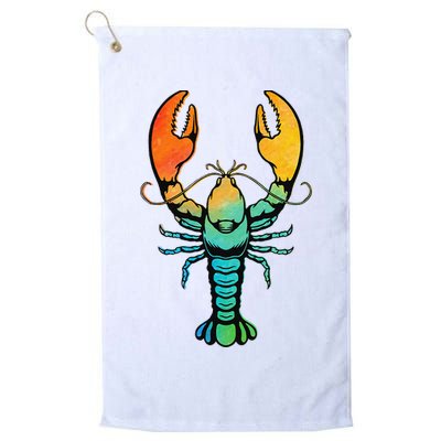 Retro Crawfish Design Louisiana Crayfish Lobster Golf Towel