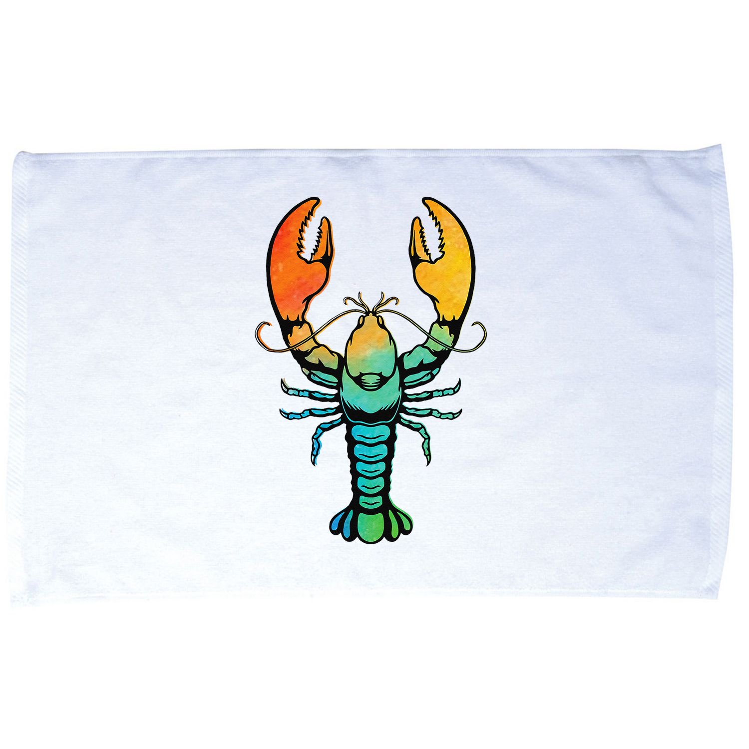 Retro Crawfish Design Louisiana Crayfish Lobster Microfiber Hand Towel
