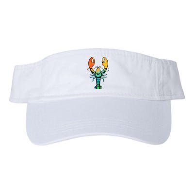 Retro Crawfish Design Louisiana Crayfish Lobster Visor