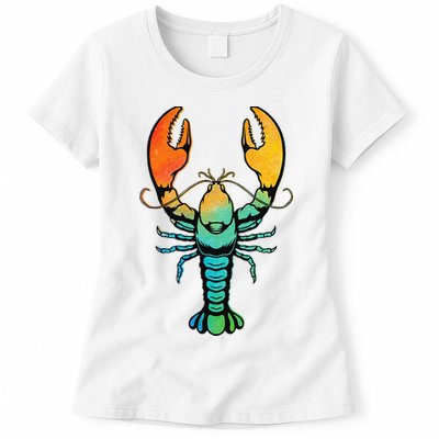 Retro Crawfish Design Louisiana Crayfish Lobster Womens T-Shirt
