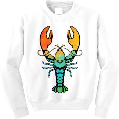 Retro Crawfish Design Louisiana Crayfish Lobster Kids Sweatshirt