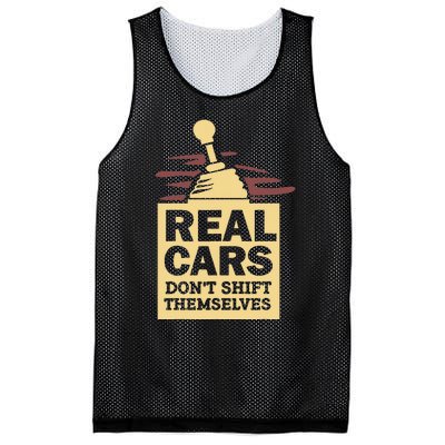 Real Cars Dont Shift Themselves Mesh Reversible Basketball Jersey Tank