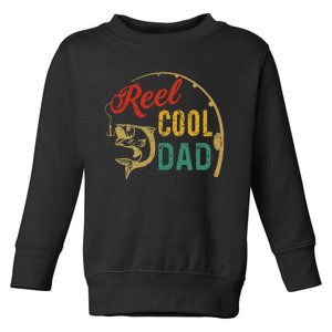 Reel Cool Dad FatherS Day Fishing Toddler Sweatshirt