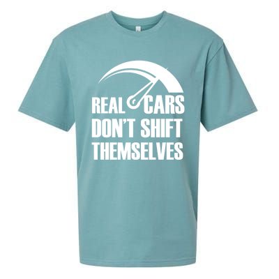 Real Cars Don't Shift Themselves Auto Racing Mechanic Gift Sueded Cloud Jersey T-Shirt