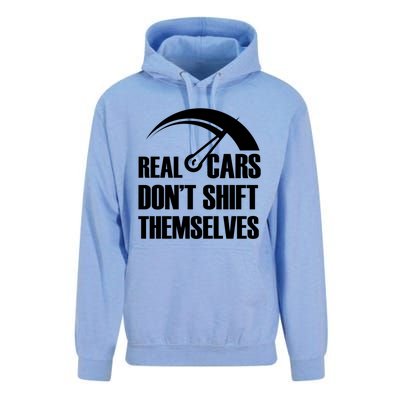 Real Cars Don't Shift Themselves Auto Racing Mechanic Gift Unisex Surf Hoodie