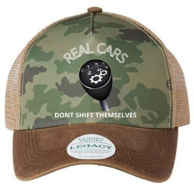 Real Cars Don't Shift Themselves Auto Racing Mechanic Gift Legacy Tie Dye Trucker Hat