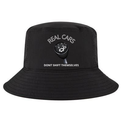 Real Cars Don't Shift Themselves Auto Racing Mechanic Gift Cool Comfort Performance Bucket Hat