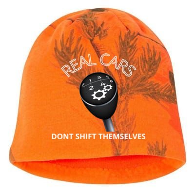 Real Cars Don't Shift Themselves Auto Racing Mechanic Gift Kati - Camo Knit Beanie