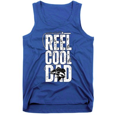 Reel Cool Dad Funny Fisher Fishing Angler Bass Fish Cool Gift Tank Top