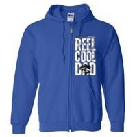 Reel Cool Dad Funny Fisher Fishing Angler Bass Fish Cool Gift Full Zip Hoodie