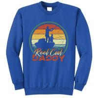 Reel Cool Daddy Cool Gift Cool Retro Vintage Fishing Family Gift Tall Sweatshirt