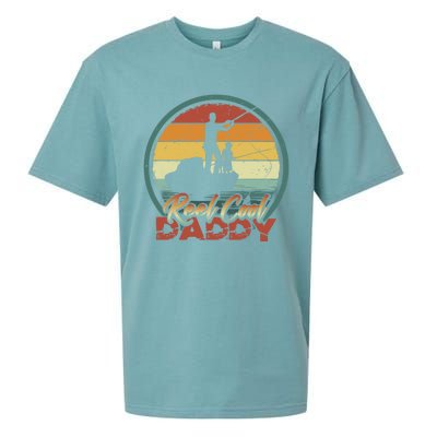 Reel Cool Daddy Cool Gift Cool Retro Vintage Fishing Family Gift Sueded Cloud Jersey T-Shirt