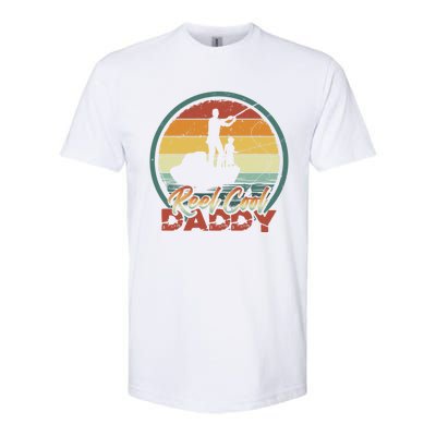 Reel Cool Daddy Cool Gift Cool Retro Vintage Fishing Family Gift Softstyle CVC T-Shirt