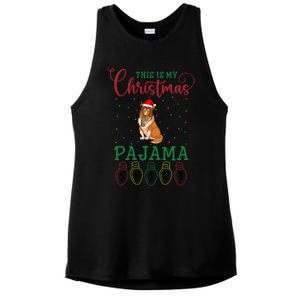 Rough Collie Dog Xmas Light This Is My Christmas Pajama Gift Ladies PosiCharge Tri-Blend Wicking Tank