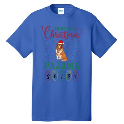 Rough Collie Dog Xmas Light This Is My Christmas Pajama Gift Tall T-Shirt