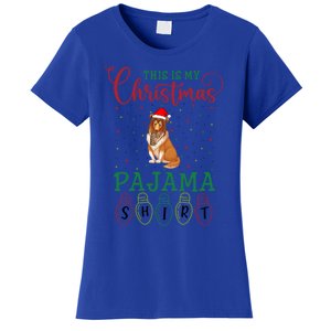 Rough Collie Dog Xmas Light This Is My Christmas Pajama Gift Women's T-Shirt