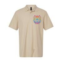 Rainbow Cute Dog & Cat Wearing Glasses Heart Puppy & Kitten Softstyle Adult Sport Polo