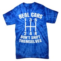 Real Cars Don't Shift Thems Mechanic Auto Racing Gift Tie-Dye T-Shirt