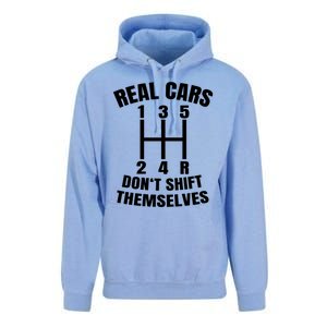 Real Cars Don't Shift Thems Mechanic Auto Racing Gift Unisex Surf Hoodie