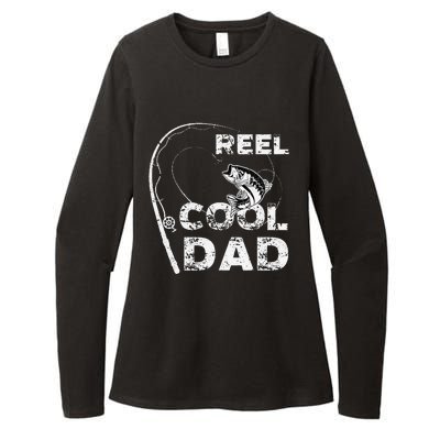 Reel Cool Dad Fishing Daddy Fathers Day Funny Womens CVC Long Sleeve Shirt