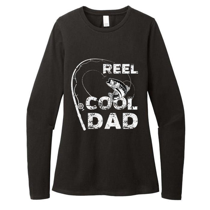 Reel Cool Dad Fishing Daddy Fathers Day Funny Womens CVC Long Sleeve Shirt