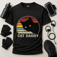 Retro Cat Daddy Cute Cats Lover For Dad Cooling Performance Crew T-Shirt