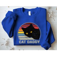 Retro Cat Daddy Cute Cats Lover For Dad Sweatshirt