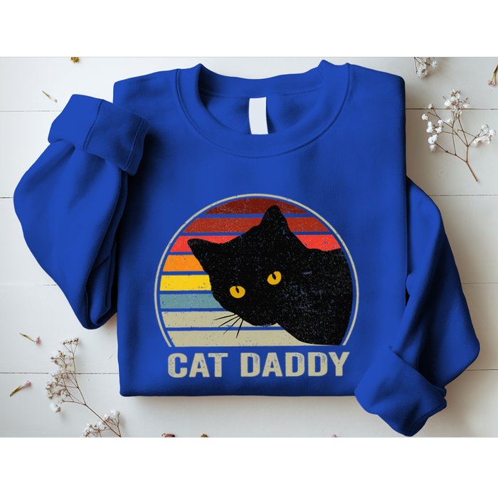 Retro Cat Daddy Cute Cats Lover For Dad Sweatshirt