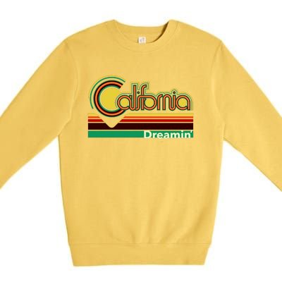 Retro California Dreamin Premium Crewneck Sweatshirt