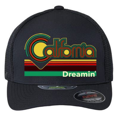 Retro California Dreamin Flexfit Unipanel Trucker Cap