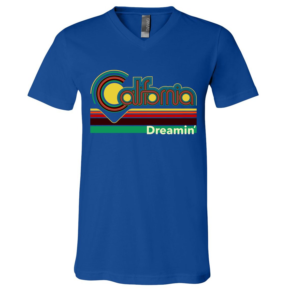 Retro California Dreamin V-Neck T-Shirt